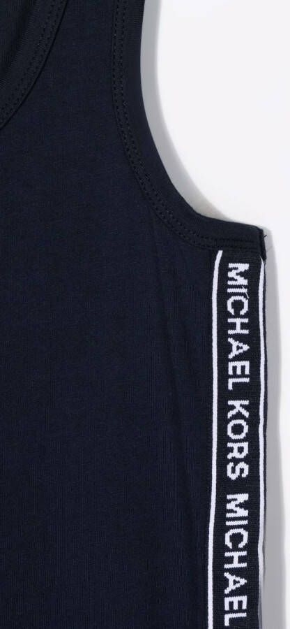 Michael Kors Kids Jurk met logoprint Blauw