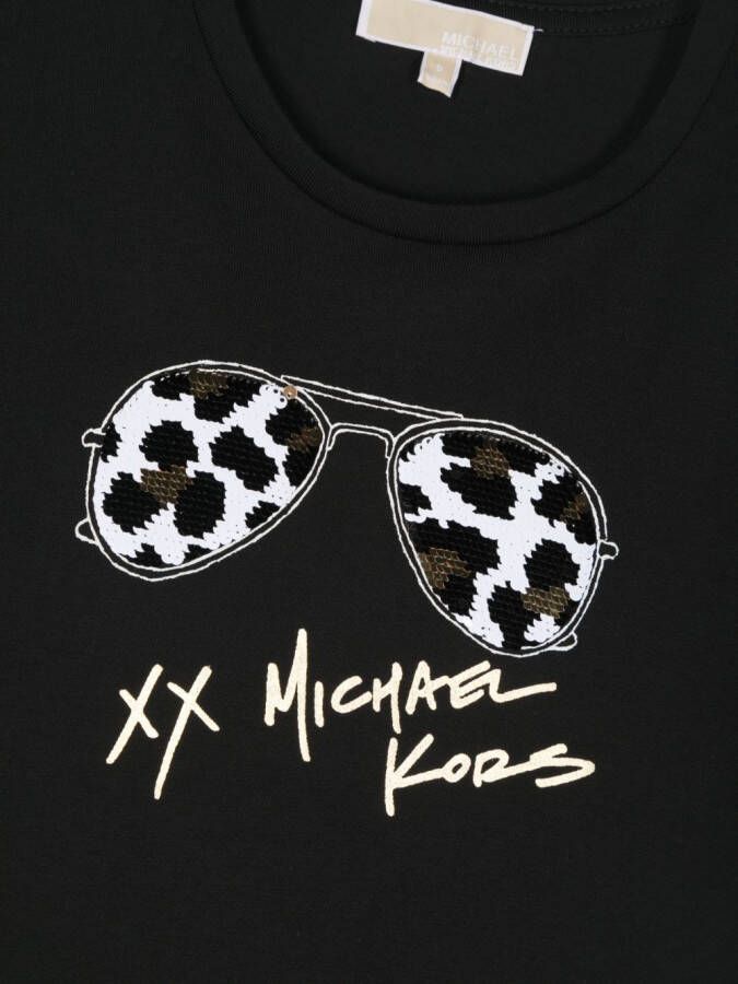 Michael Kors Kids Katoenen T-shirt Zwart