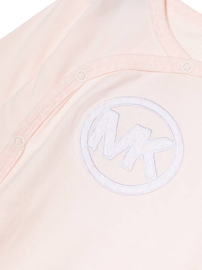 Michael Kors Kids Romper met logoprint Roze