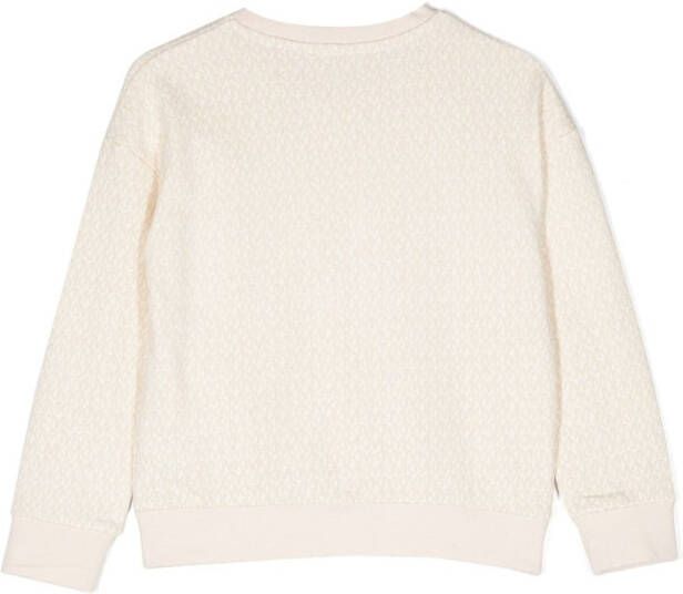 Michael Kors Kids Sweater met logoprint Beige