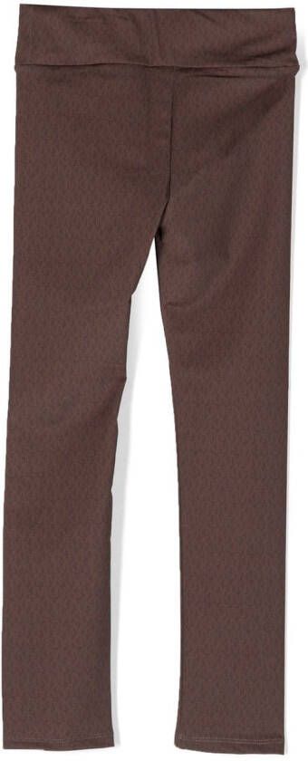 Michael Kors Kids Legging met logoprint Bruin
