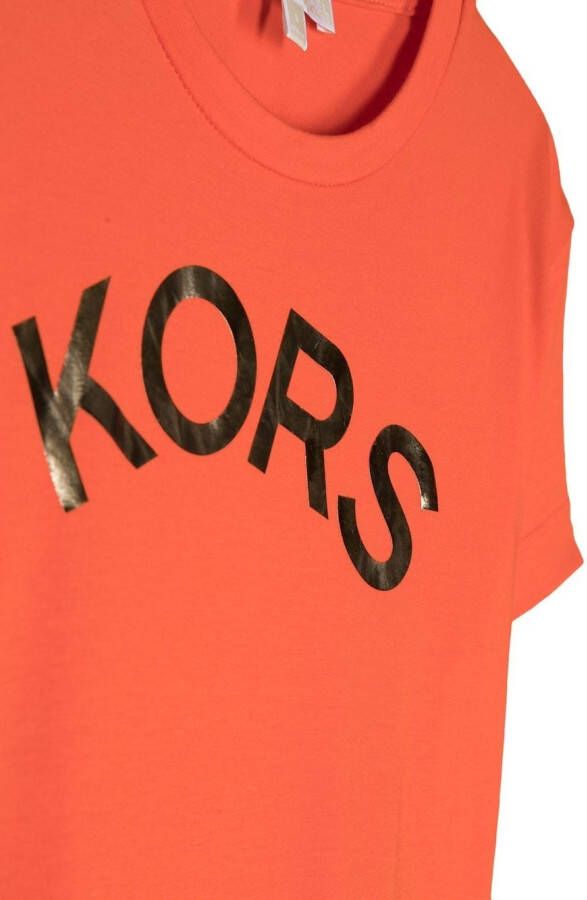 Michael Kors Kids Jurk met logoprint Zilver