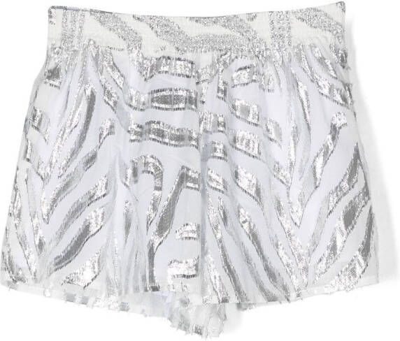 Michael Kors Kids Shorts met metallic-effect Wit