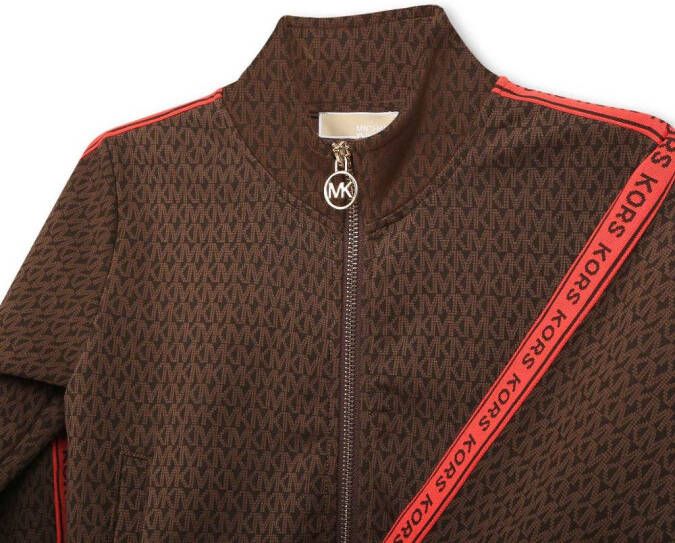Michael Kors Kids Sweater met monogramprint Bruin