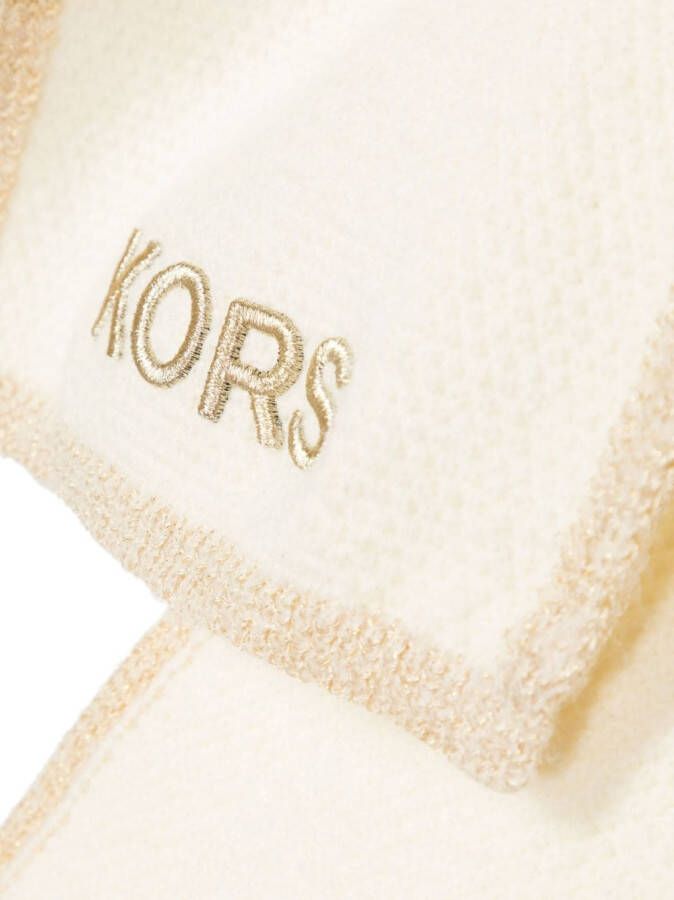 Michael Kors Kids Sjaal met geborduurd logo Beige