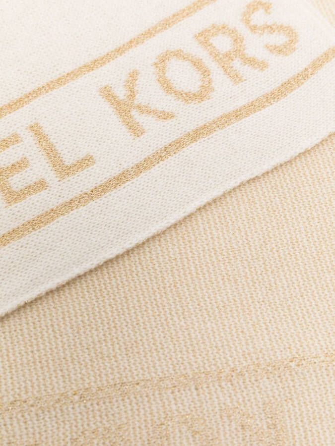 Michael Kors Kids Sjaal met logoprint Beige