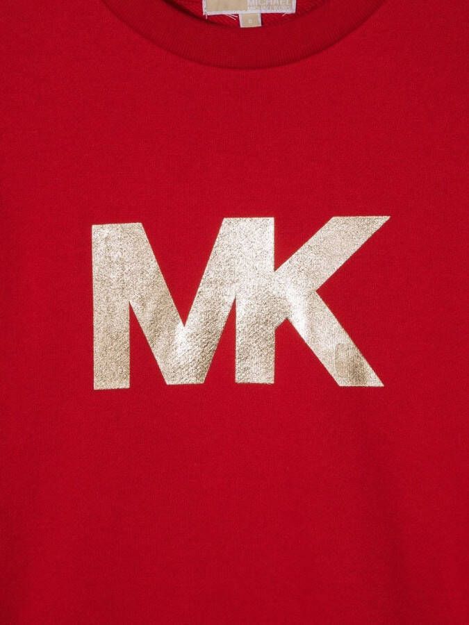 Michael Kors Kids Sweaterjurk met logoprint Rood