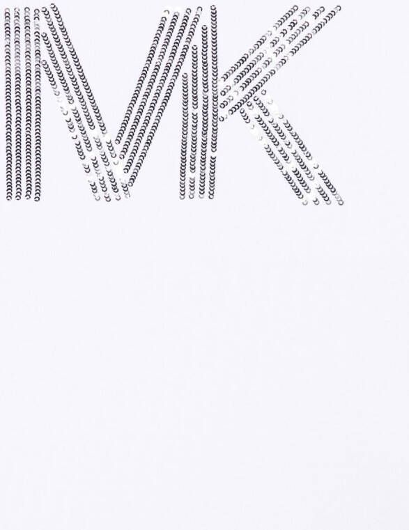 Michael Kors Kids T-shirt verfraaid met pailletten Wit