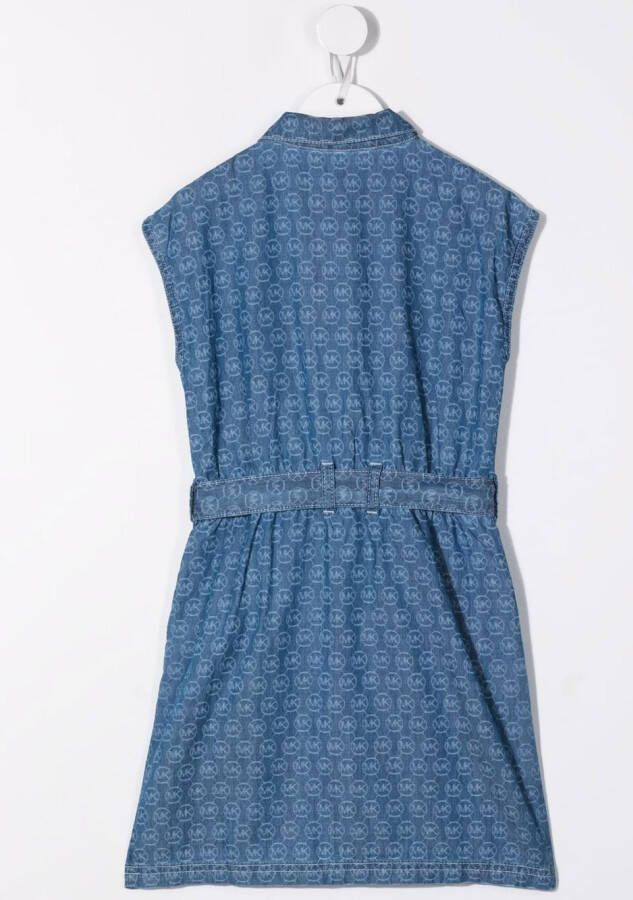 Michael Kors Kids T-shirtjurk met monogramprint Blauw