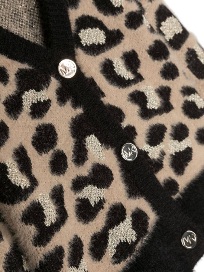 Michael Kors Kids Vest met luipaardprint Zwart