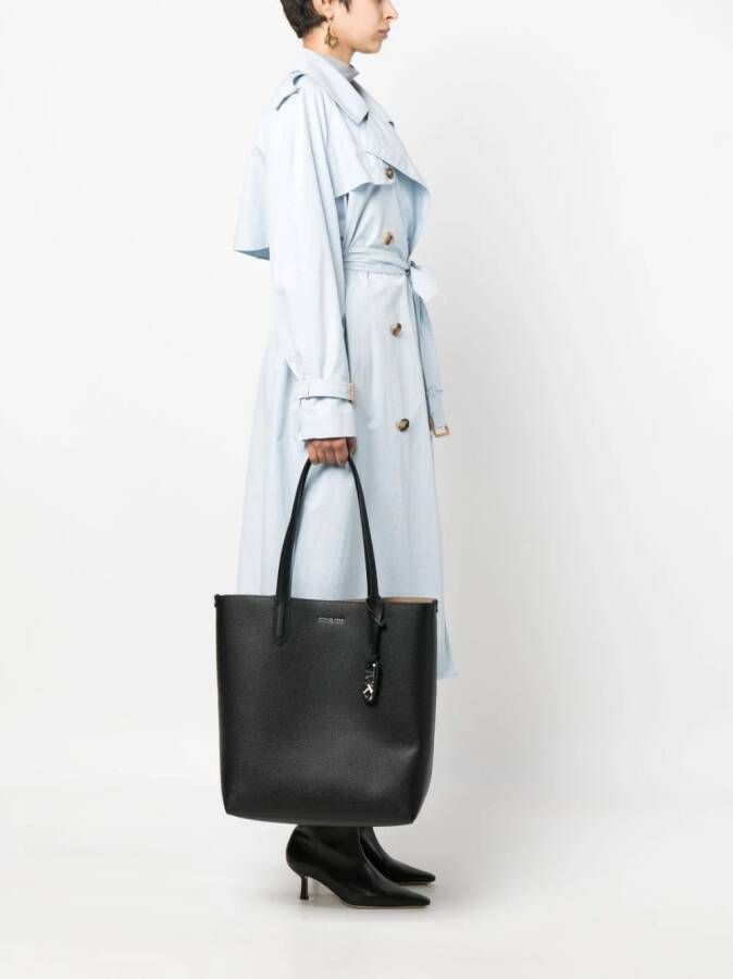 Michael Kors large Eliza reversible leather tote bag Zwart