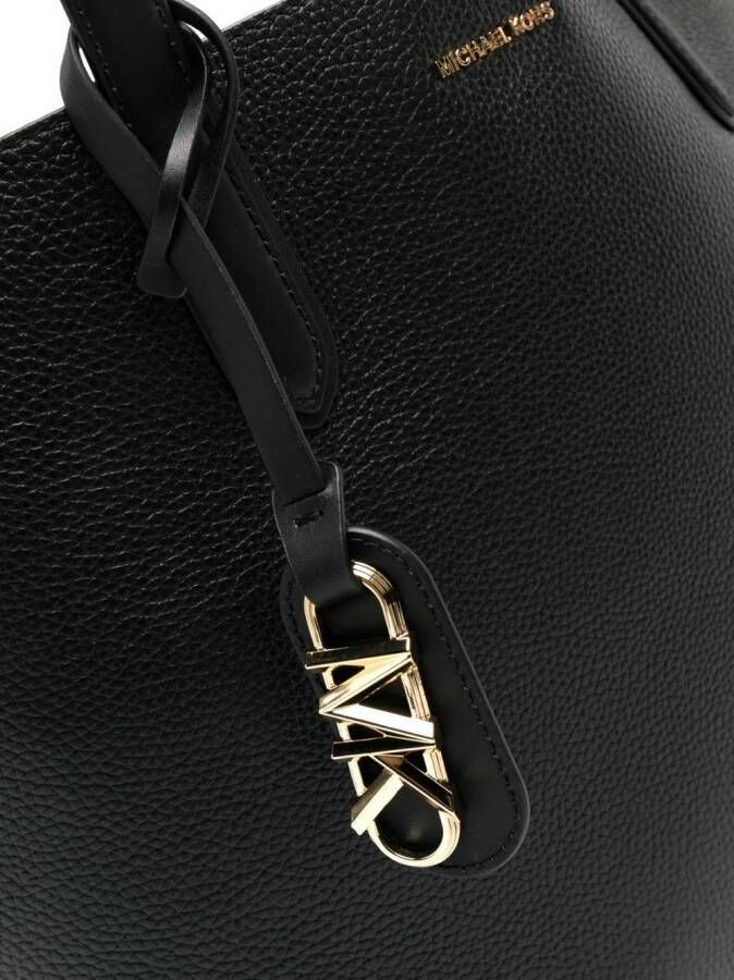 Michael Kors large Eliza reversible leather tote bag Zwart