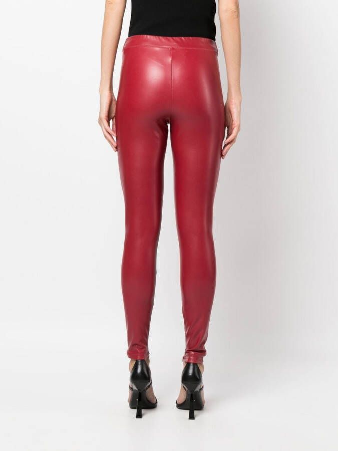 Michael Kors Legging met leren-effect Rood