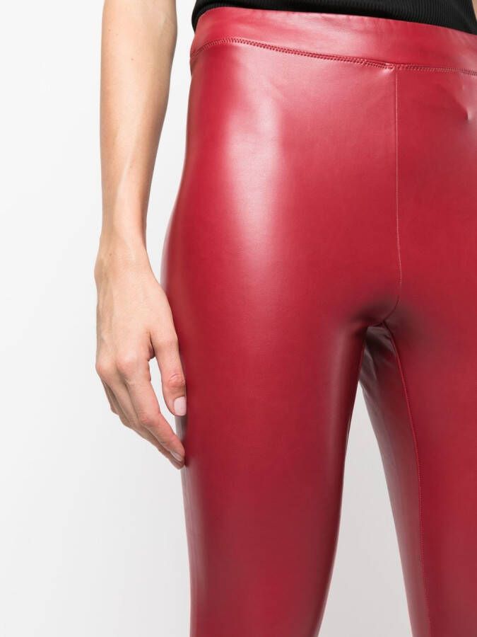 Michael Kors Legging met leren-effect Rood