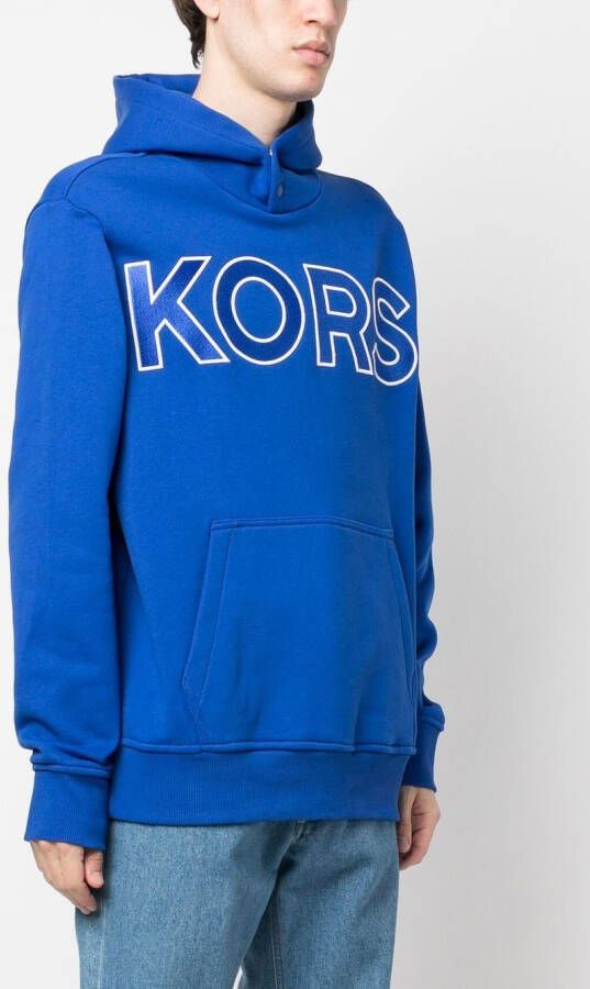 Michael Kors Hoodie met logo-reliëf Blauw