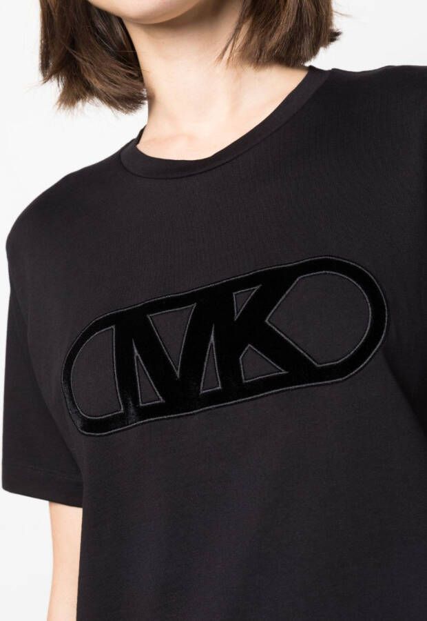 Michael Kors T-shirt met logo-reliëf Zwart