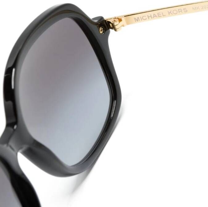 Michael Kors Zonnebril met vierkant montuur Zwart