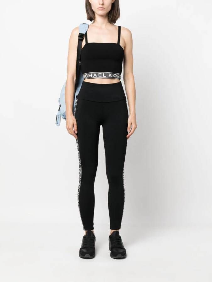 Michael Kors Legging met logoband Zwart