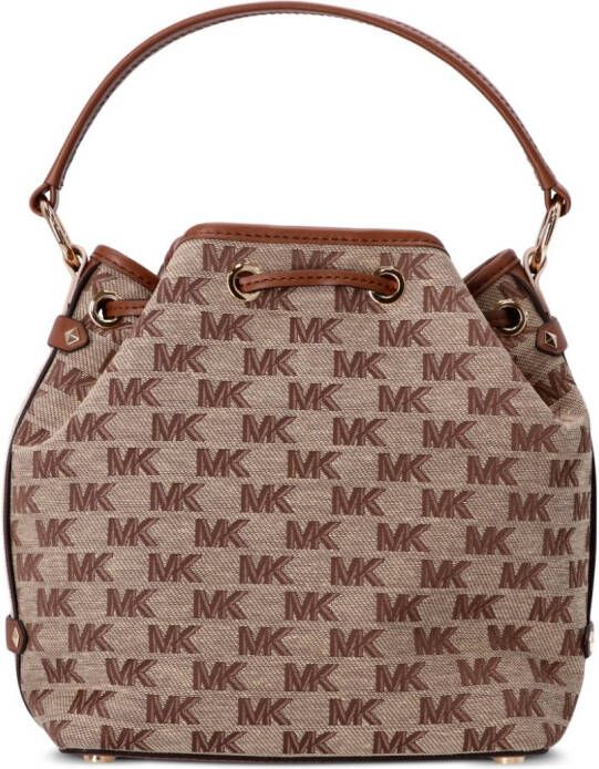 Michael Kors Maeve bucket-tas met monogramprint Bruin