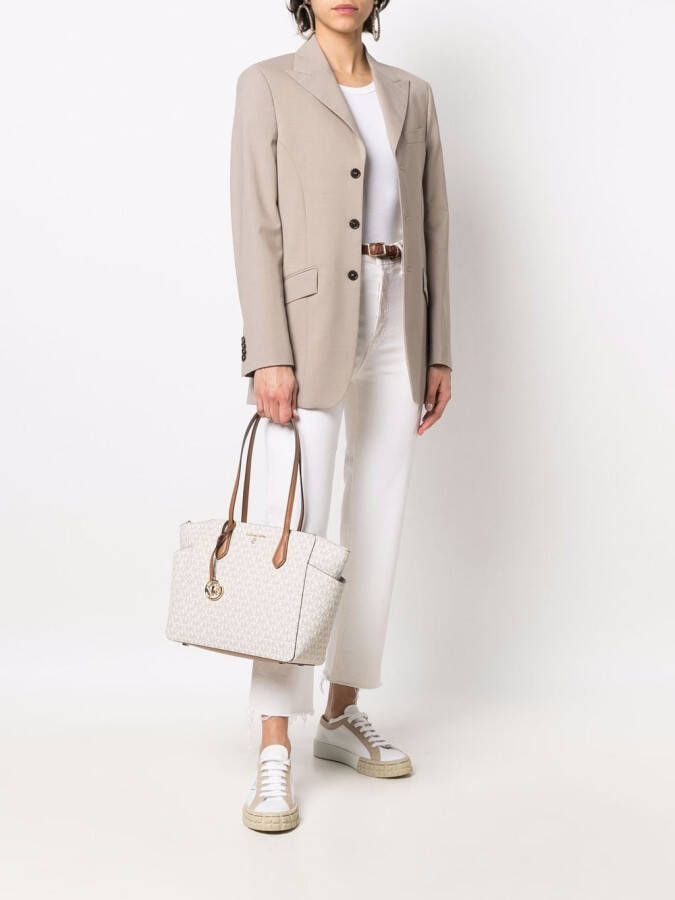 Michael Kors Marilyn shopper met logo Beige