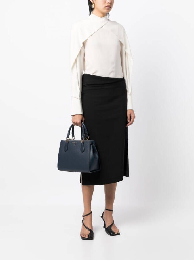 Michael Kors Marvin leren boekentas Blauw