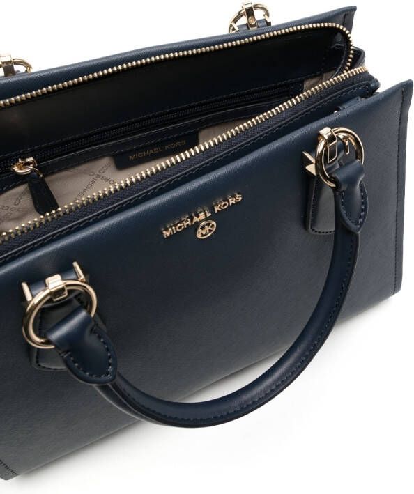 Michael Kors Marvin leren boekentas Blauw