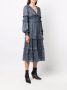 Michael Kors Midi-jurk met bloemenprint Blauw - Thumbnail 3
