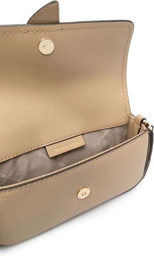 Michael Kors Greenwich leren crossbodytas Beige