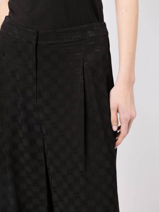 Michael Kors Broek met wijde pijpen Zwart
