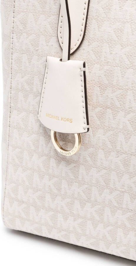 Michael Kors Shopper met monogrampatroon Beige