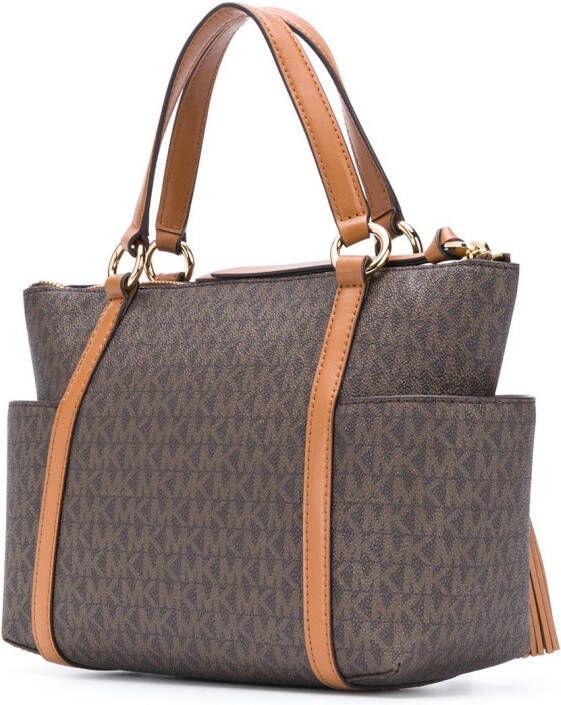 Michael Kors Nomad draagtas met logo Bruin