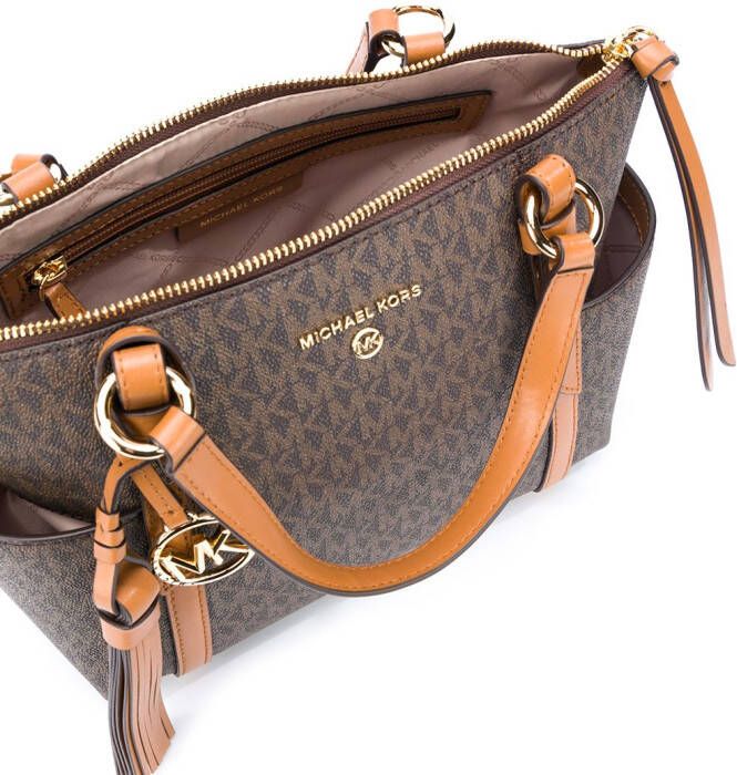 Michael Kors Nomad draagtas met logo Bruin