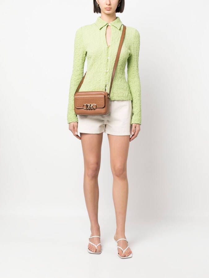 Michael Kors Parker leren crossbodytas Bruin