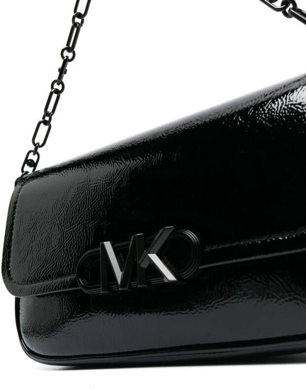 Michael Kors Parker leren schoudertas Zwart