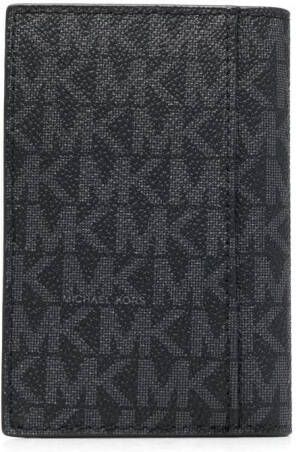 Michael Kors Pasjeshouder met monogramprint Zwart