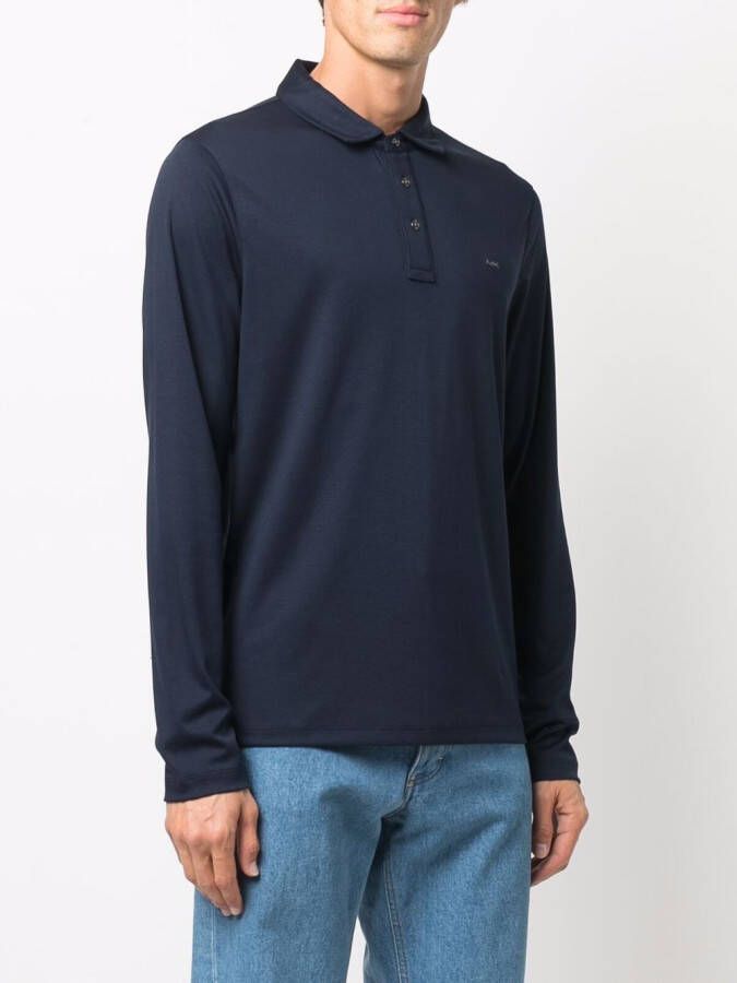 Michael Kors Poloshirt met geborduurd logo Blauw