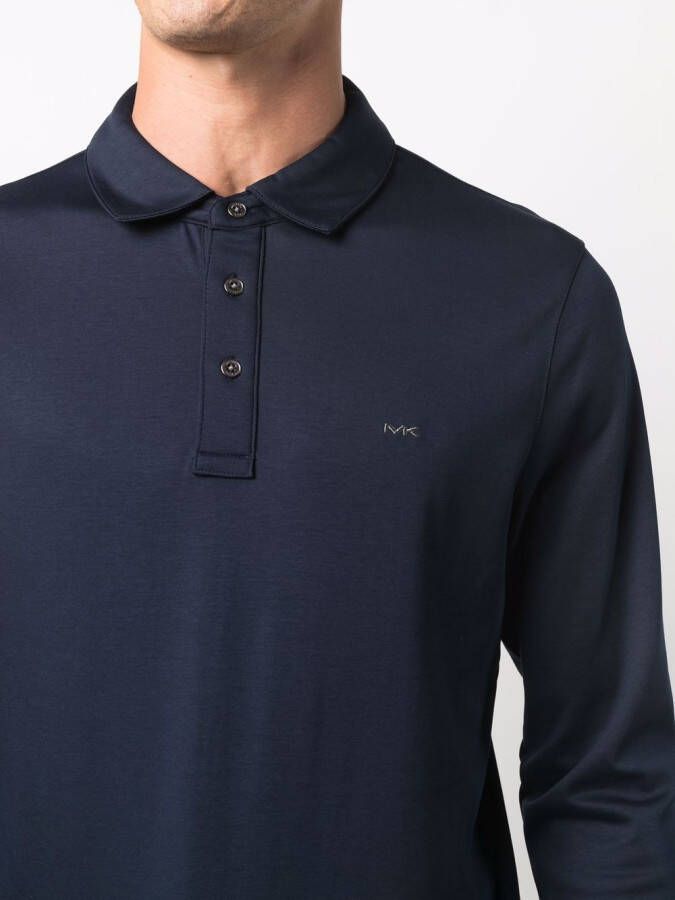 Michael Kors Poloshirt met geborduurd logo Blauw