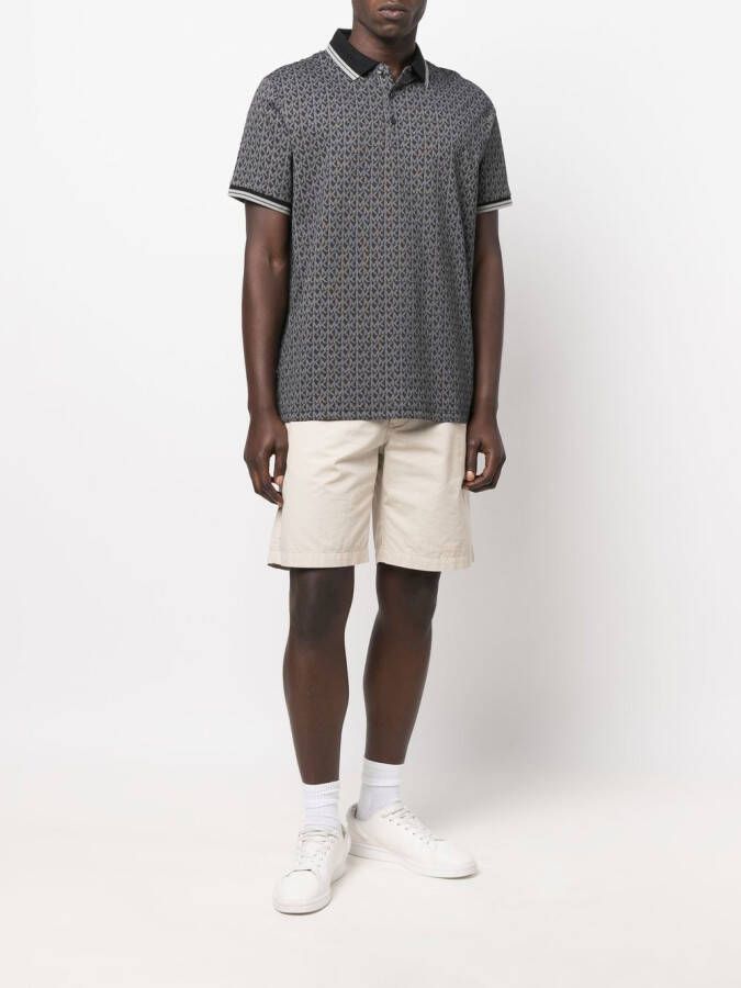 Michael Kors Poloshirt met monogram Zwart