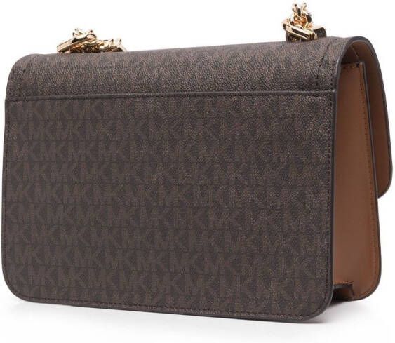 Michael Kors Schoudertas met logoprint Bruin