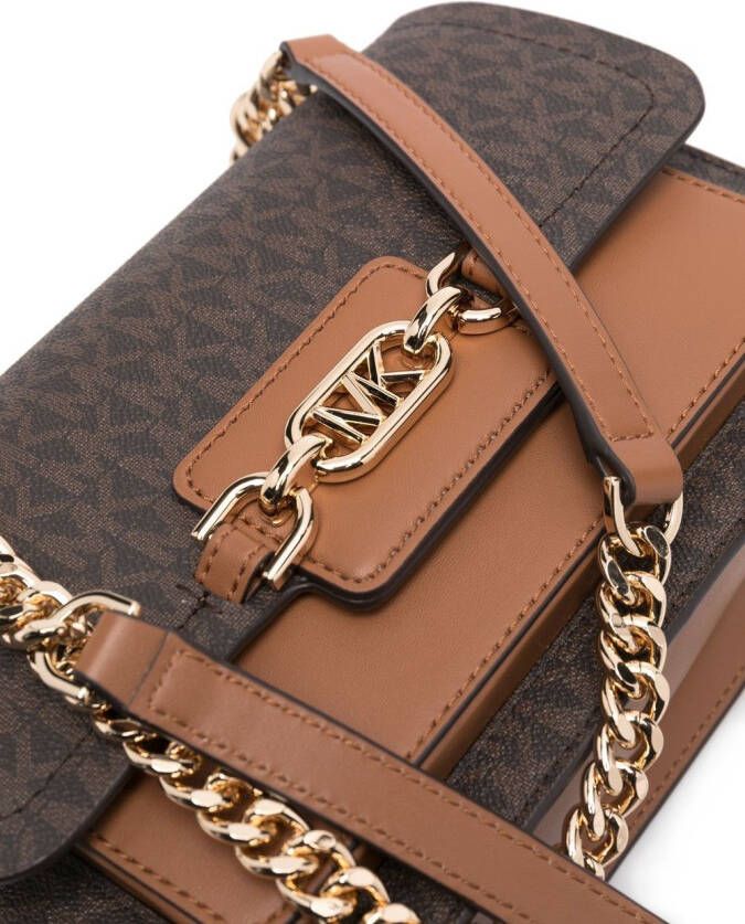 Michael Kors Schoudertas met logoprint Bruin