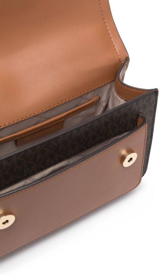 Michael Kors Schoudertas met logoprint Bruin