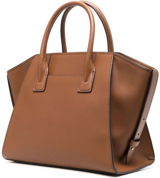 Michael Kors Shopper met logoplakkaat Bruin
