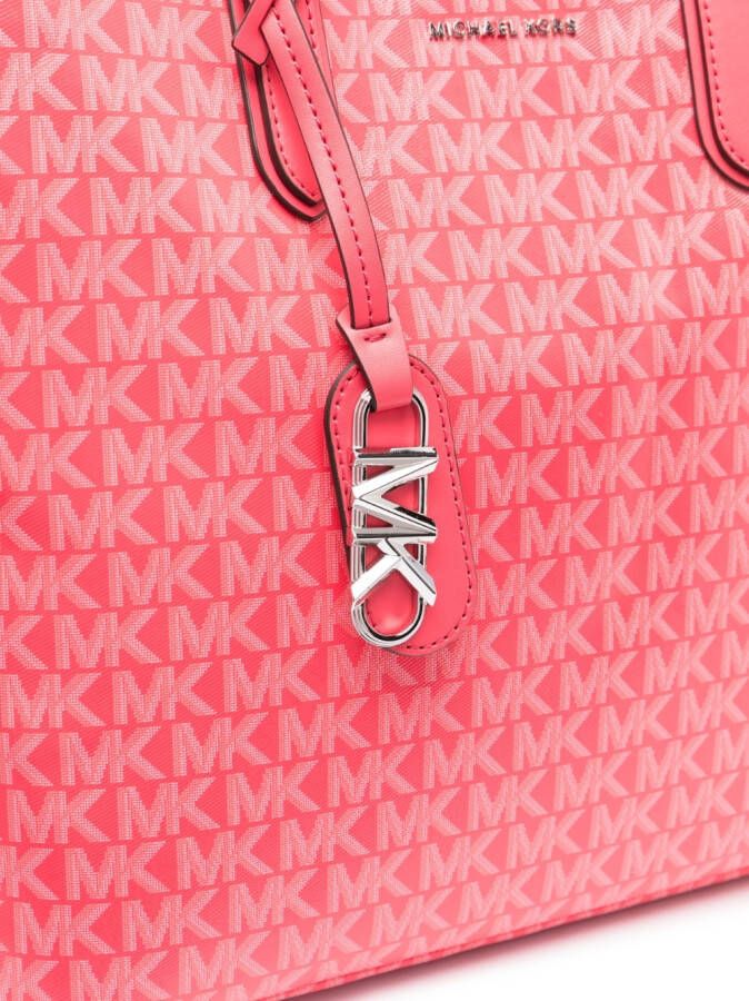 Michael Kors Shopper met monogram jacquard Roze
