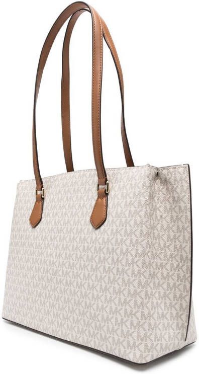 Michael Kors Shopper met monogramprint Beige