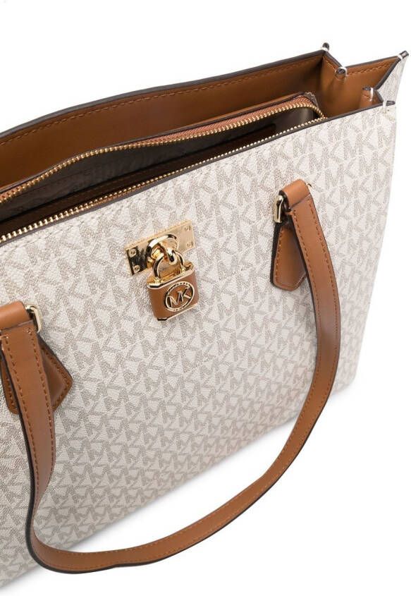 Michael Kors Shopper met monogramprint Beige