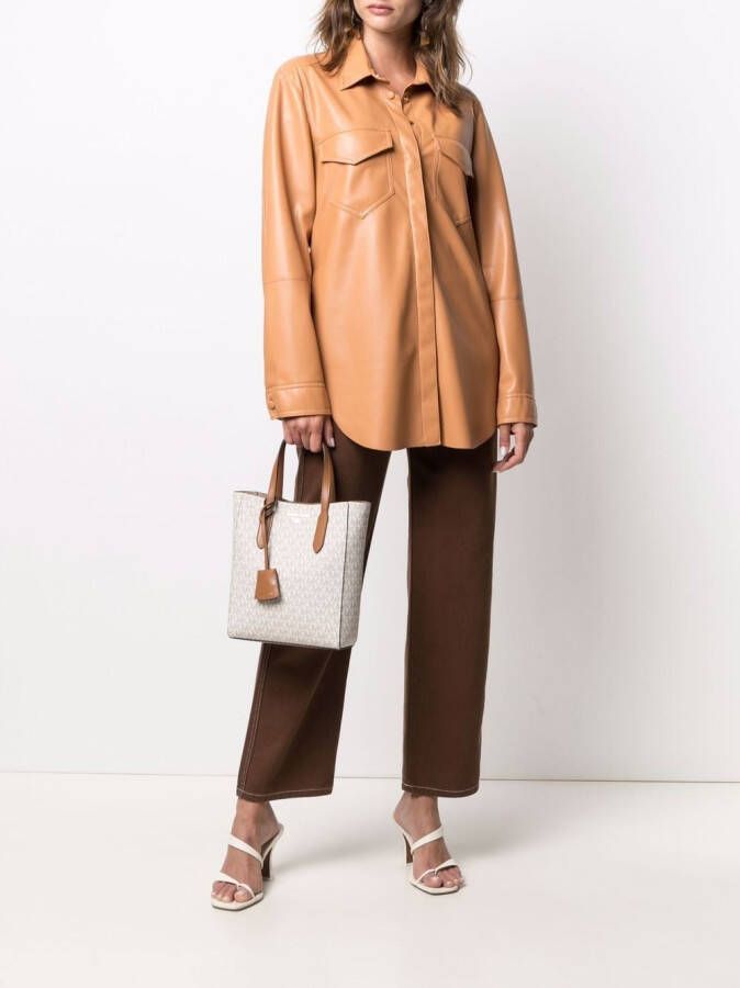 Michael Kors Sinclair schoudertas met logoprint Beige