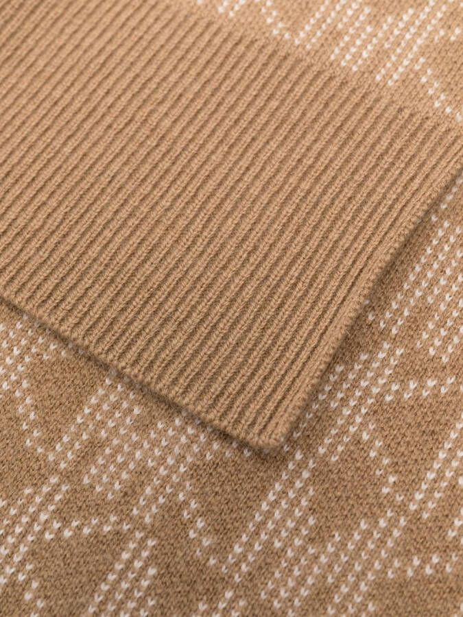 Michael Kors Sjaal met monogramprint Beige