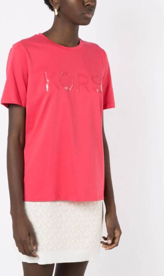 Michael Kors T-shirt met logoprint Roze