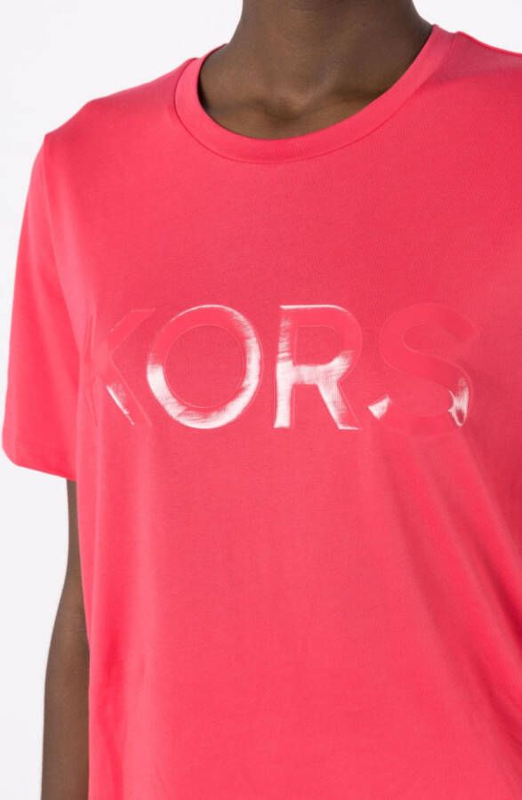 Michael Kors T-shirt met logoprint Roze