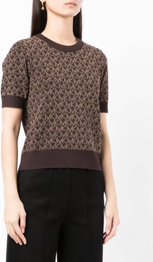 Michael Kors Top met jacquard Bruin